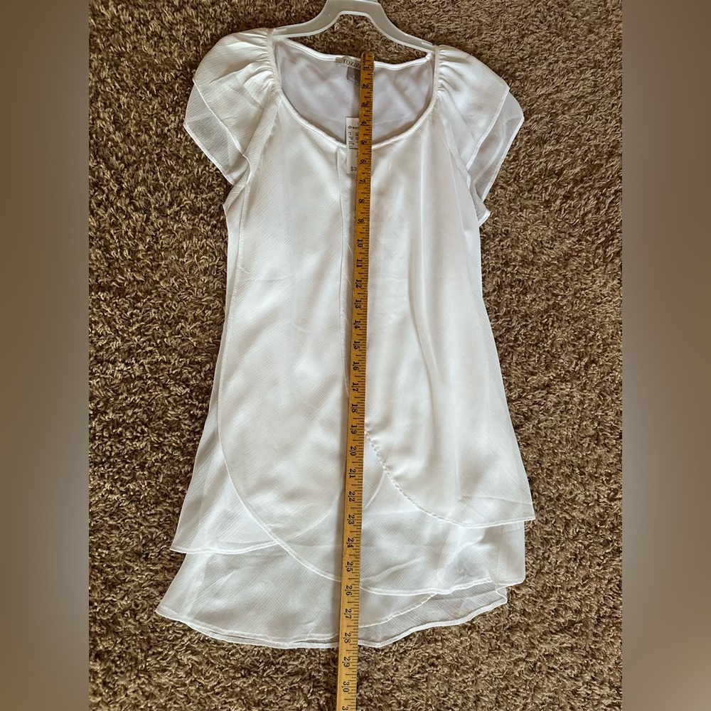 Roz & Ali White Layered Blouse - Picture 4 of 7